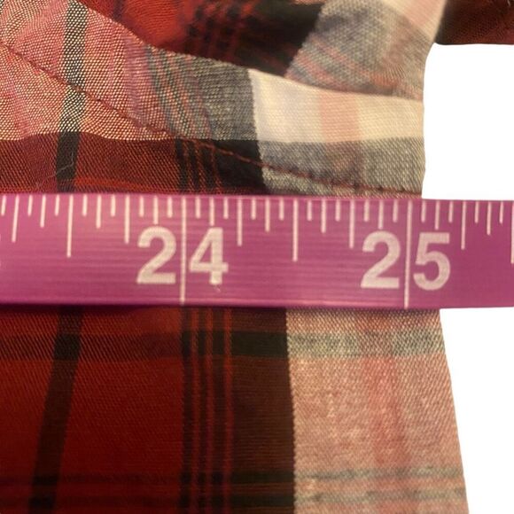 Old‎ Navy Dark Red and White Plaid Long Sleeve Button Down Shirt Sz XL NWT - Picture 11 of 13